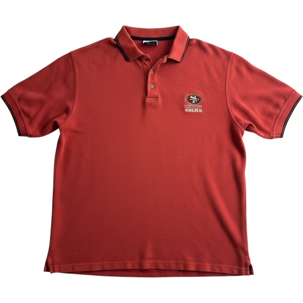 Vintage‎ Y2K NFL San Francisco 49ers Embroidered Polo Shirt Mens Large